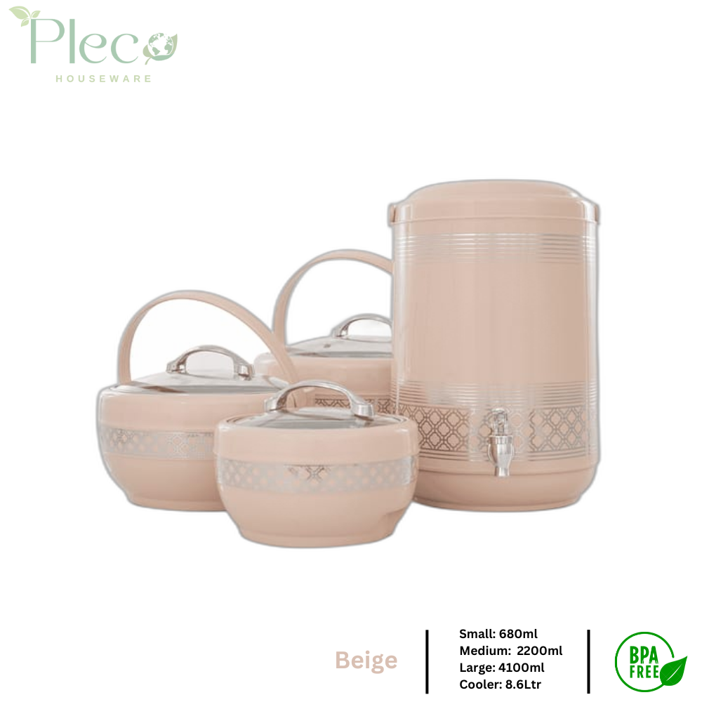 4 Pcs GIFT PACK Brighton 3 Hot Pot Set +1 piece Water Cooler 9 Litre in Gift Packing