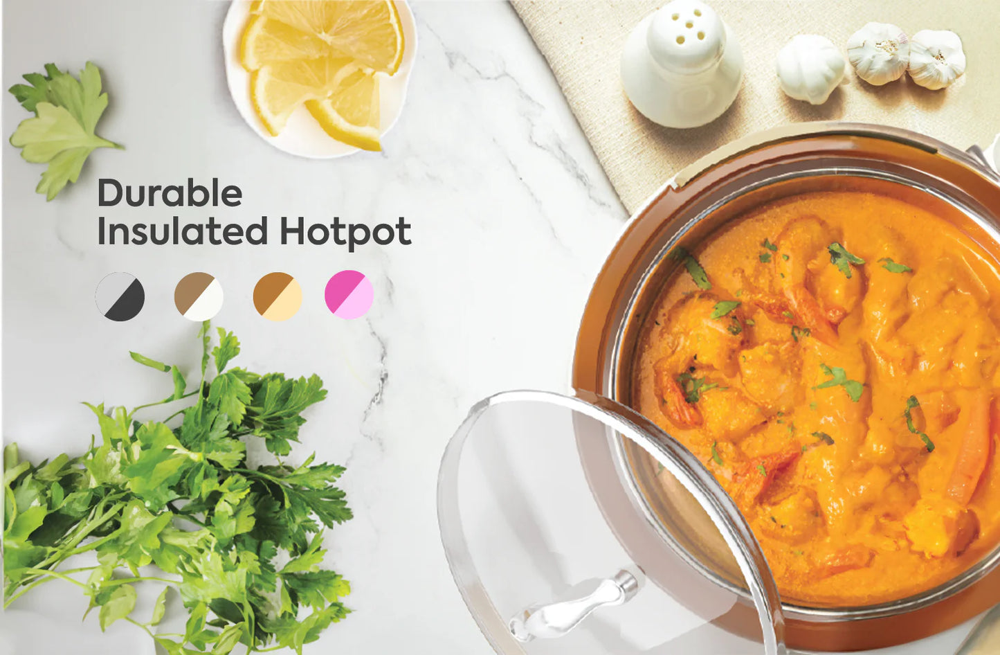 Brighton Large Hotpot Silver – White