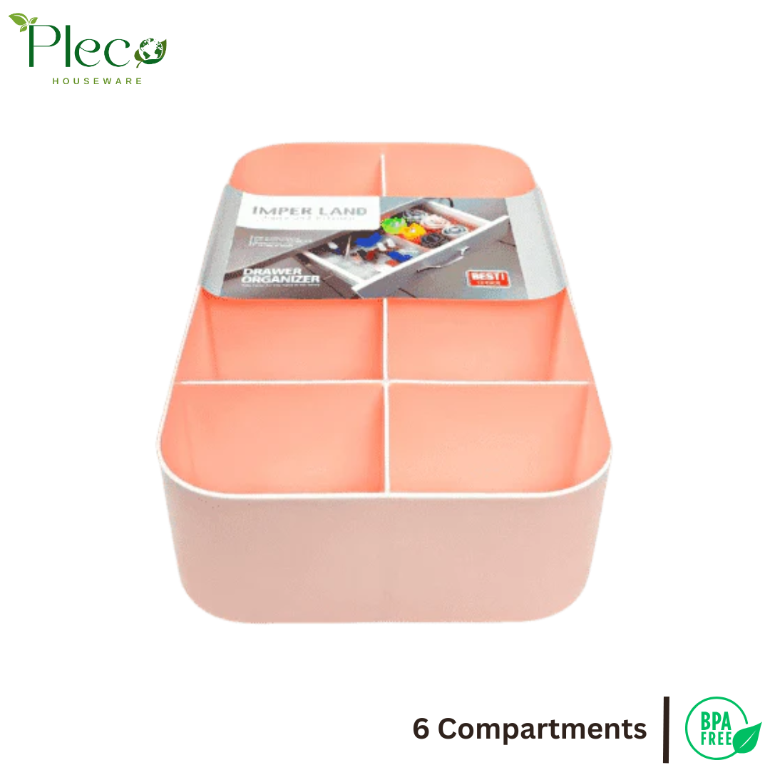 Multipurpose Organizer 6-Compartment Small Organizer | Jewelery Organizer & Makeup Storage Box