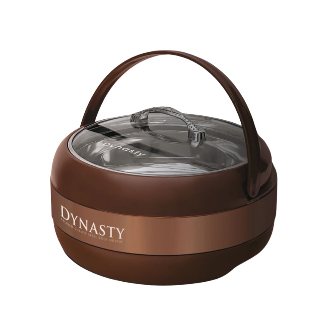 Large Hotpot 2100 ML – Insulated Food Warmer with Premium Glass Lid - Pleco Houseware