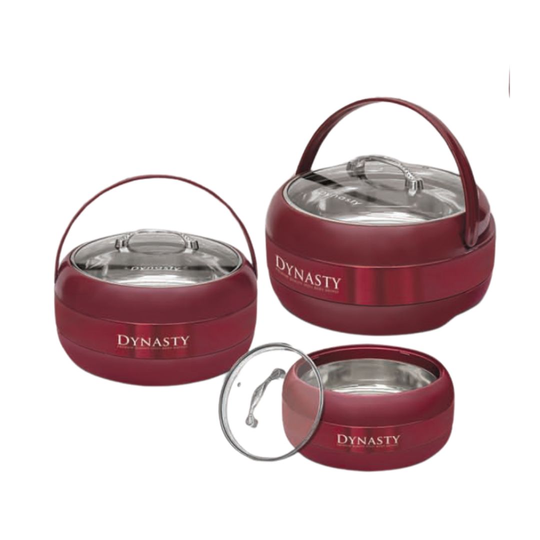 Large Hotpot 2100 ML – Insulated Food Warmer with Premium Glass Lid - Pleco Houseware