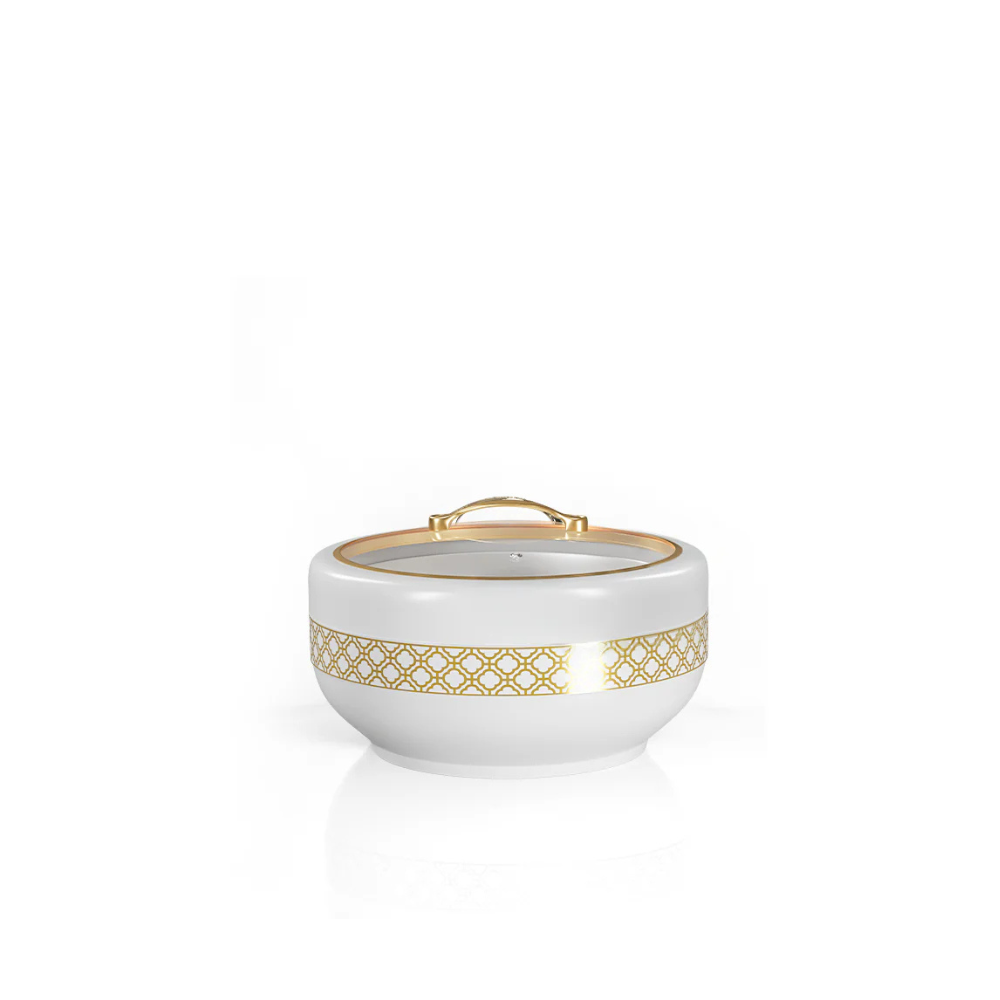 Brighton Hotpot Gold Set - 3 Pcs | Insulated Casserole Set | White - Pleco Houseware