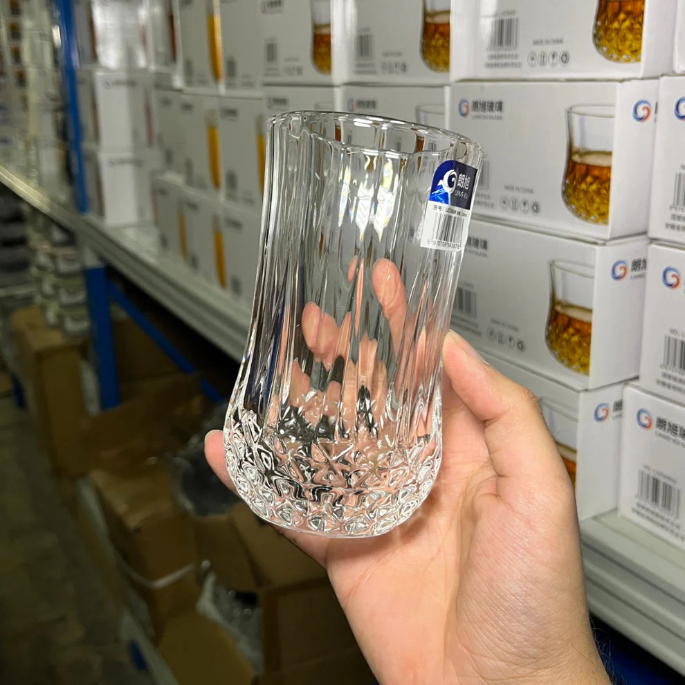 Tall Crystal Drinking Glass Set 330ml - Pleco Houseware