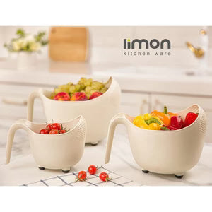 3‑Piece Wash Bowl Set with Drainers