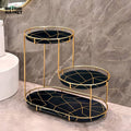 3-TIER GOLDEN VANITY STAND Black