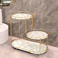 3-TIER GOLDEN VANITY STAND White