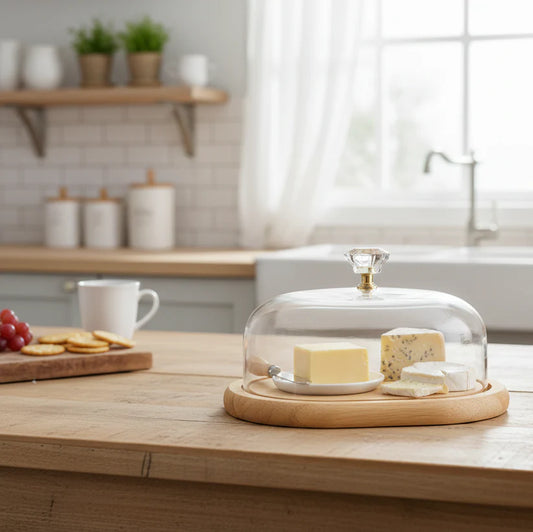 Wooden Butter Dish with Acrylic Lid – Limon - Pleco Houseware