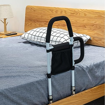 Bed Assist Rail for Elderly with Dual Grab Handles