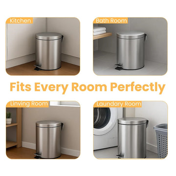 Limon Steel Pedal Dustbin 5L