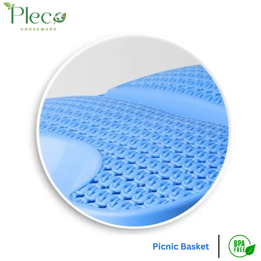 Picnic Basket - Blue - Pleco Houseware