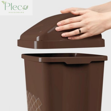 Vertex Dustbin With Swing Lid - Brown | 26L - Pleco Houseware