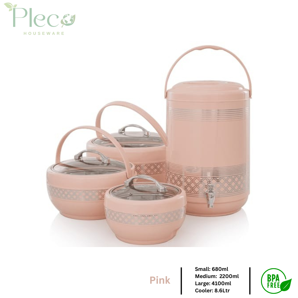 4 Pcs GIFT PACK Brighton 3 Hot Pot Set +1 piece Water Cooler 9 Litre in Gift Packing