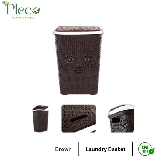 Laundry Basket - Brown - Pleco Houseware