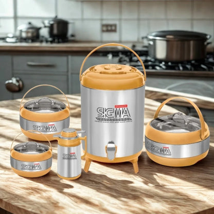 Dynasty Sigma 5-Piece Insulated Hotpot Set with Water Cooler and Thermos Flask