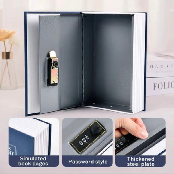 Book-Style Secret Safe with Combination Lock - Pleco Houseware