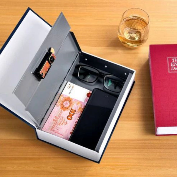 Book-Style Secret Safe with Combination Lock - Pleco Houseware