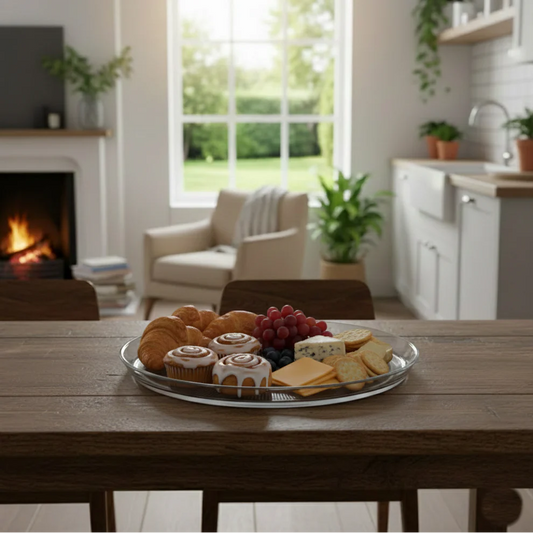 Majestic Round Glass Platter