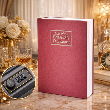 Book-Style Secret Safe with Combination Lock - Pleco Houseware