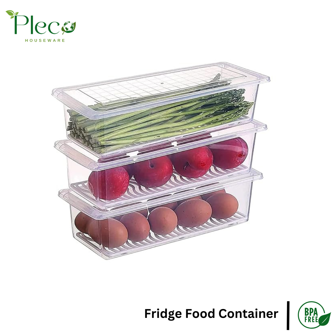 Fridge Food Container – BPA-Free Airtight Storage Box for Fresh Food & Meal Prep - Pleco Houseware