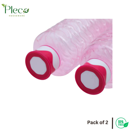 Fridge Water Bottle 2-Piece Set – 1200ml Each | Unbreakable Food Grade PET Plastic | Jumbo Series - Pleco Houseware