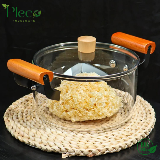 Heat Resistant Borosilicate Glass Cooking Pot