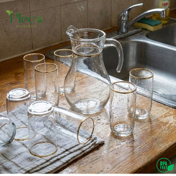 Pasabahce Turkey Water Set – 6 Glasses + 1 Jug | Premium Quality - Pleco Houseware