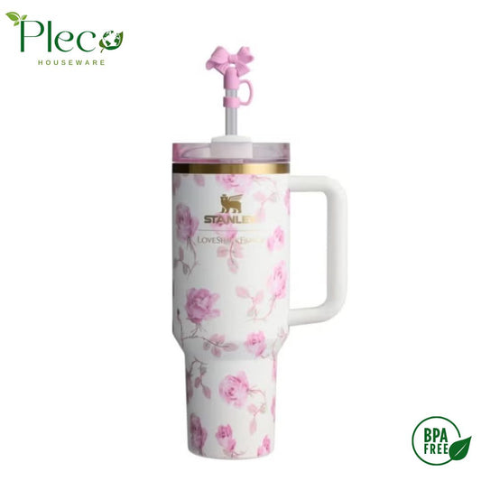 The Stanley x LoveShackFancy Quencher - 40oz - Ribbon Rosa (Gift Box)