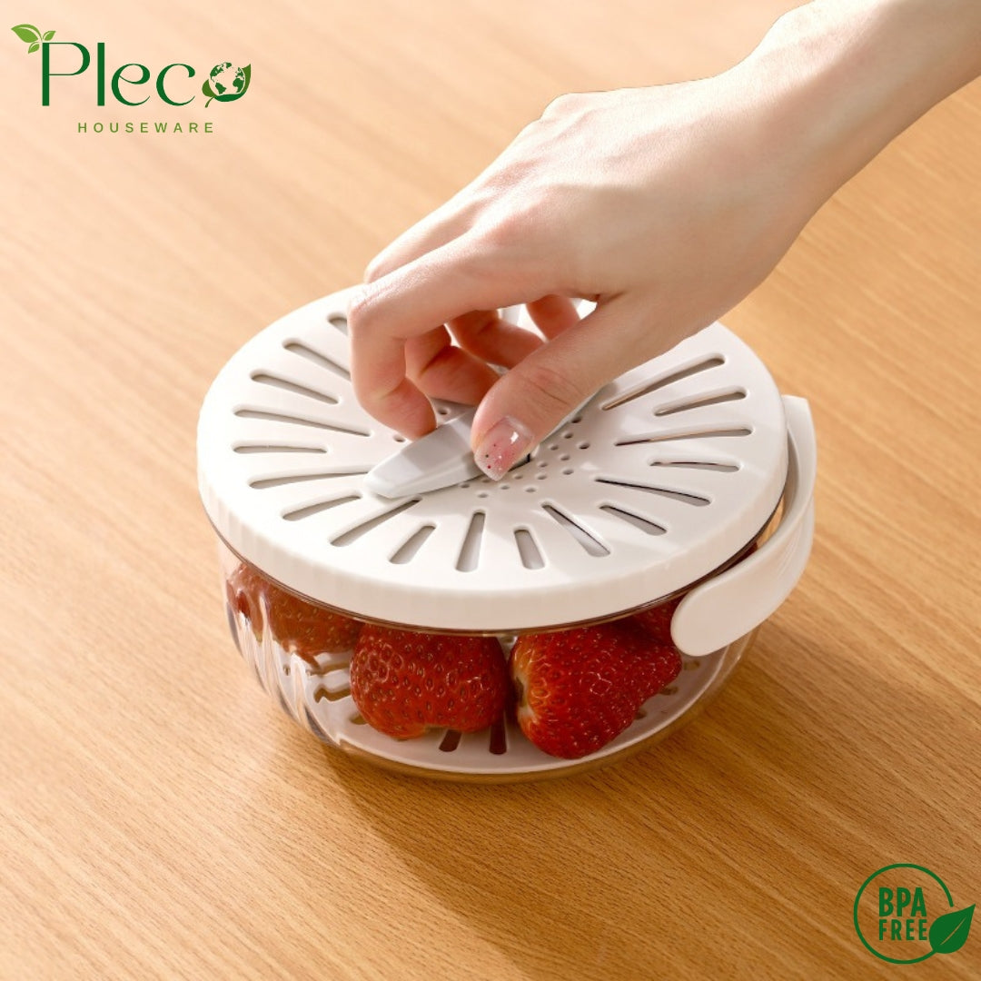 Multifunctional Folding Drain Basket – Double-Layer Kitchen Colander with Handle - Pleco Houseware