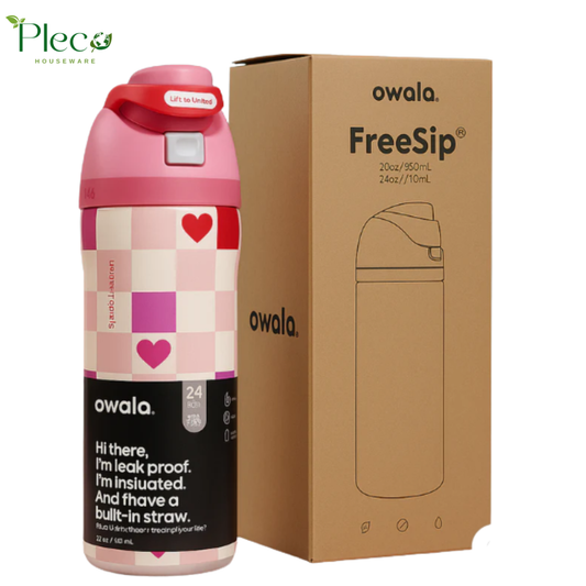 Owala FreeSip 24oz Water Bottle - Chess Hearts