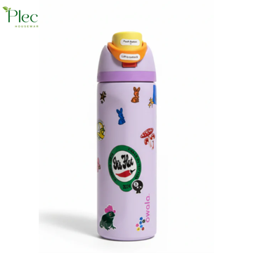 Owala FreeSip 24oz Water Bottle - Pastle Purple Fun Stickers