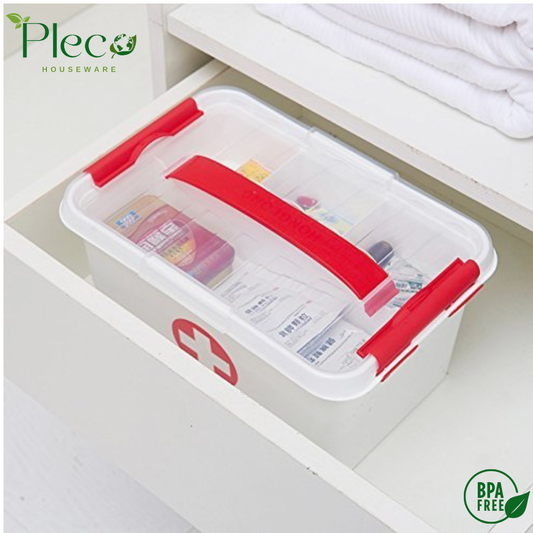 Family First Aid Medicine Box – Portable Multi-Layer Medical Storage Organizer