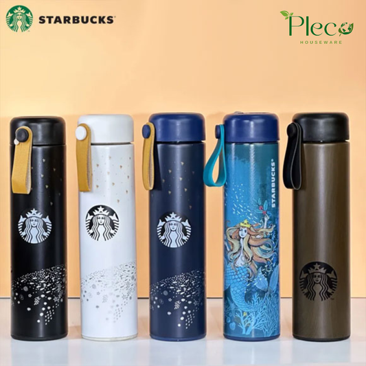 Starbucks Mermaid Sling Vacuum Bottle 475ml – Stainless Steel Insulated Water Bottle with Strap