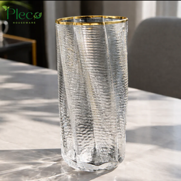 Crystal Glass Curve Set of 6 – Elegant Transparent Drinking Glasses