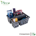 Caddy Basket – 3 Compartment Plastic Storage Tote Organizer for Home & Baby Use - Pleco Houseware