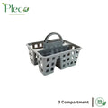 Caddy Basket – 3 Compartment Plastic Storage Tote Organizer for Home & Baby Use - Pleco Houseware