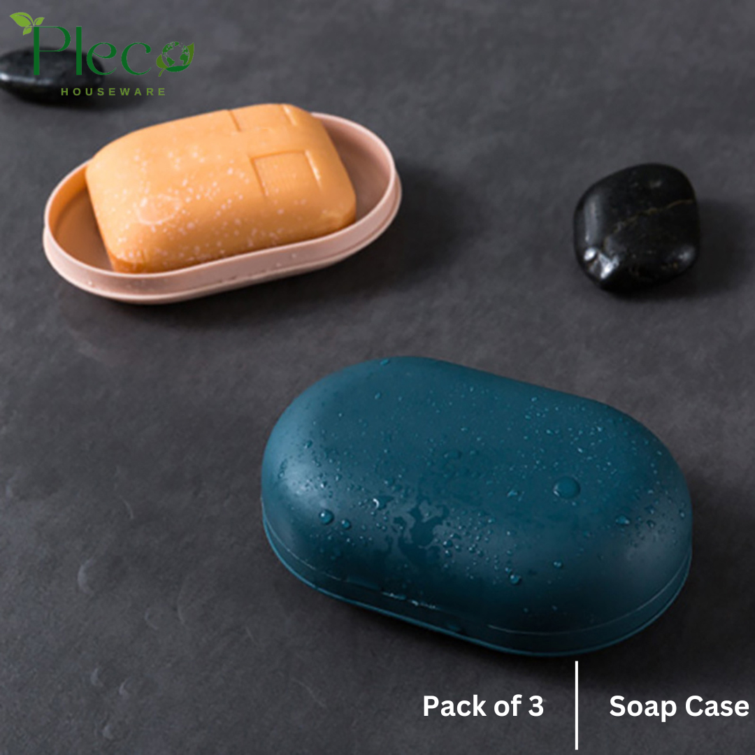 Soap case | Soap holder for bathroom with lid Pack of 3
