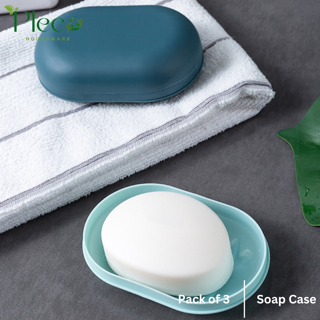 Soap case | Soap holder for bathroom with lid Pack of 3