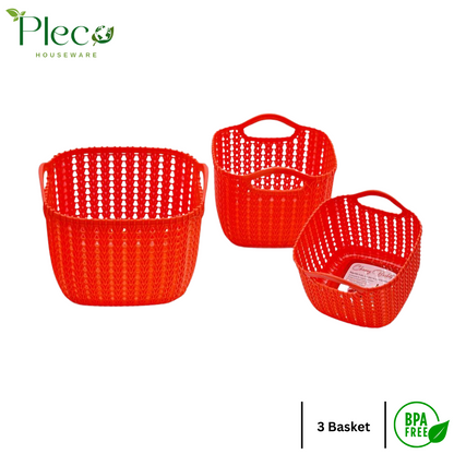Basket | Grace basket | Cherry Basket | Vanity Storage Organizer Basket - Pleco Houseware
