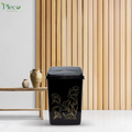 Vertex Dustbin With Swing Lid - Black | 26L - Pleco Houseware