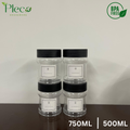 Airtight Spice & Grocery Jar Set | 2/3/4/6/8 Pcs Transparent Food Grade Containers | Kitchen Storage Canisters for Spices, Snacks, Pulses & Dry Food | With Label Stickers - Pleco Houseware