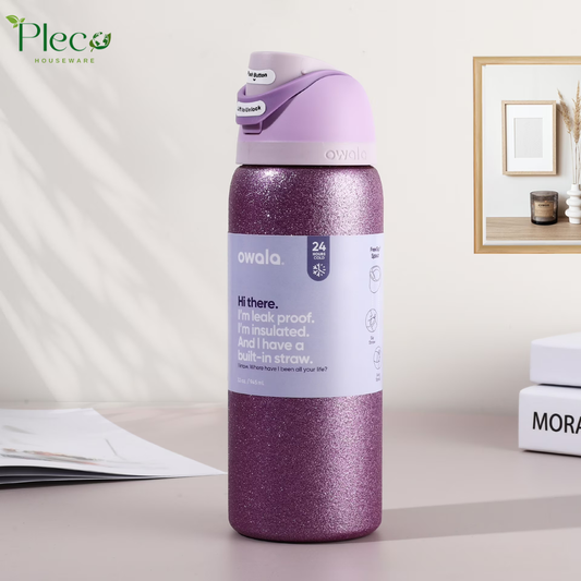 Owala FreeSip 24oz Water Bottle – Glitter Purple