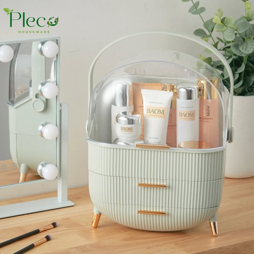 Large Cosmetic & Jewelry Storage Box Green