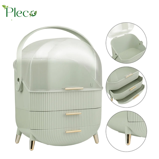 Large Cosmetic & Jewelry Storage Box Green