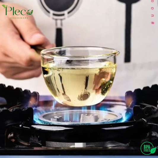 Borosilicate Glass Tarka Spoon Long Handle Heat Resistant Cooking Spoon