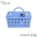 Caddy Basket – 3 Compartment Plastic Storage Tote Organizer for Home & Baby Use - Pleco Houseware