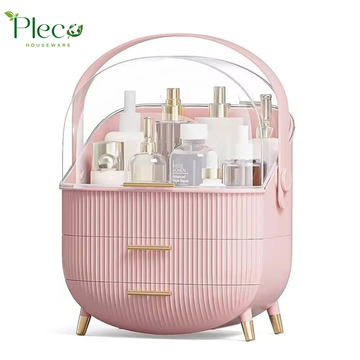 Large Cosmetic & Jewelry Storage Box Pink