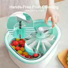 Manual Fruit & Vegetable Washer Basket with Drain