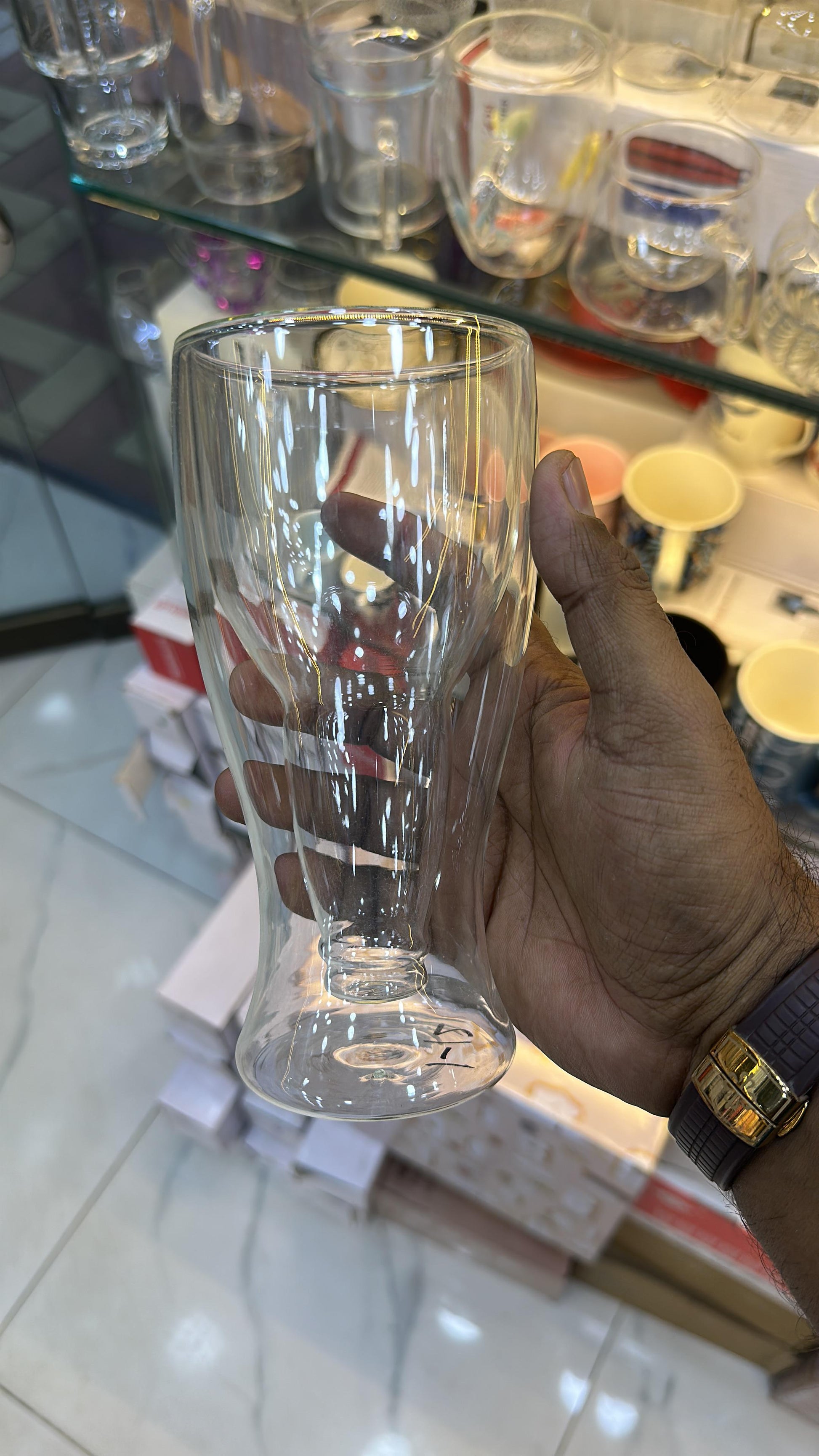 Double Wall Upside Down Beer Glass 250ml - Pleco Houseware