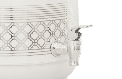 4 Pcs GIFT PACK Brighton 3 Hot Pot Set +1 piece Water Cooler 9 Litre in Gift Packing | White - Pleco Houseware
