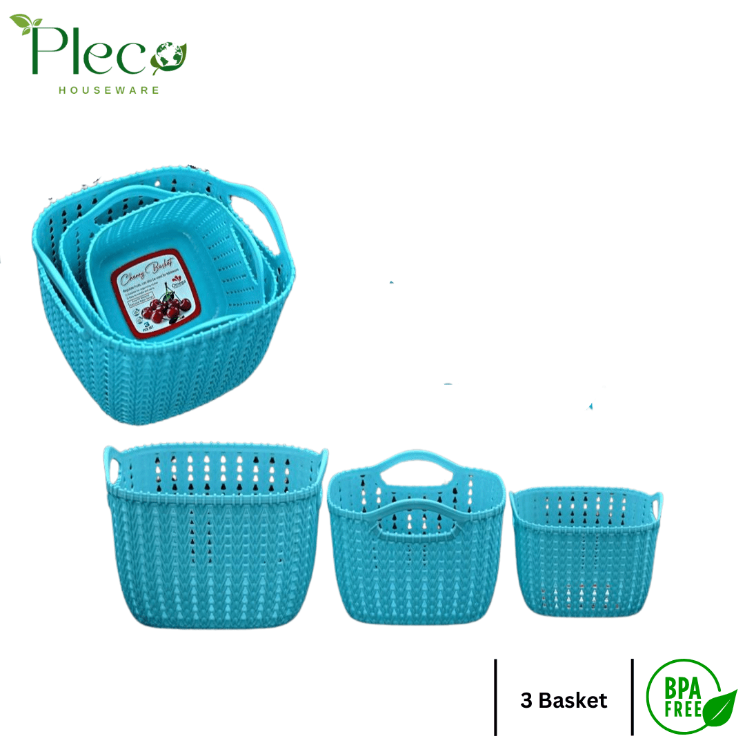Basket | Grace basket | Cherry Basket | Vanity Storage Organizer Basket - Pleco Houseware